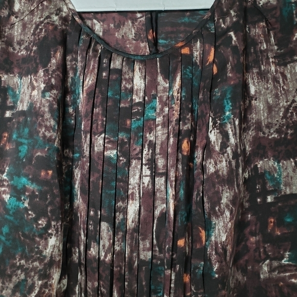 Talbot's Brown Multicolored Sleeveless Shirt Sz 8 - Picture 4 of 8